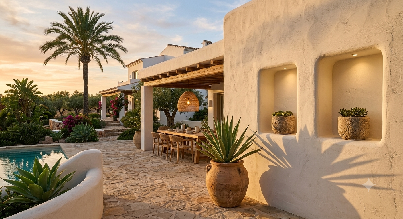 Ibiza Style stucwerk villa Murcia
